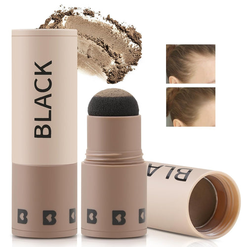 Hairline Powder Stick, Root Touch up and Hair Shadow Powder Stick, Waterproof Hairline Filler to Cover Gray Hair, Thinning Hair