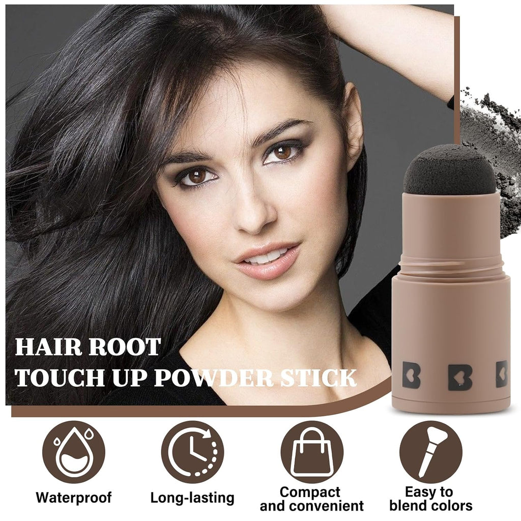 Hairline Powder Stick, Root Touch up and Hair Shadow Powder Stick, Waterproof Hairline Filler to Cover Gray Hair, Thinning Hair