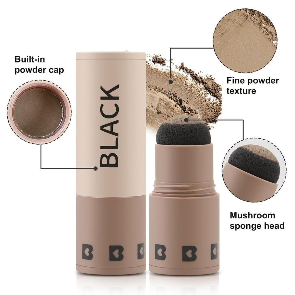 Hairline Powder Stick, Root Touch up and Hair Shadow Powder Stick, Waterproof Hairline Filler to Cover Gray Hair, Thinning Hair