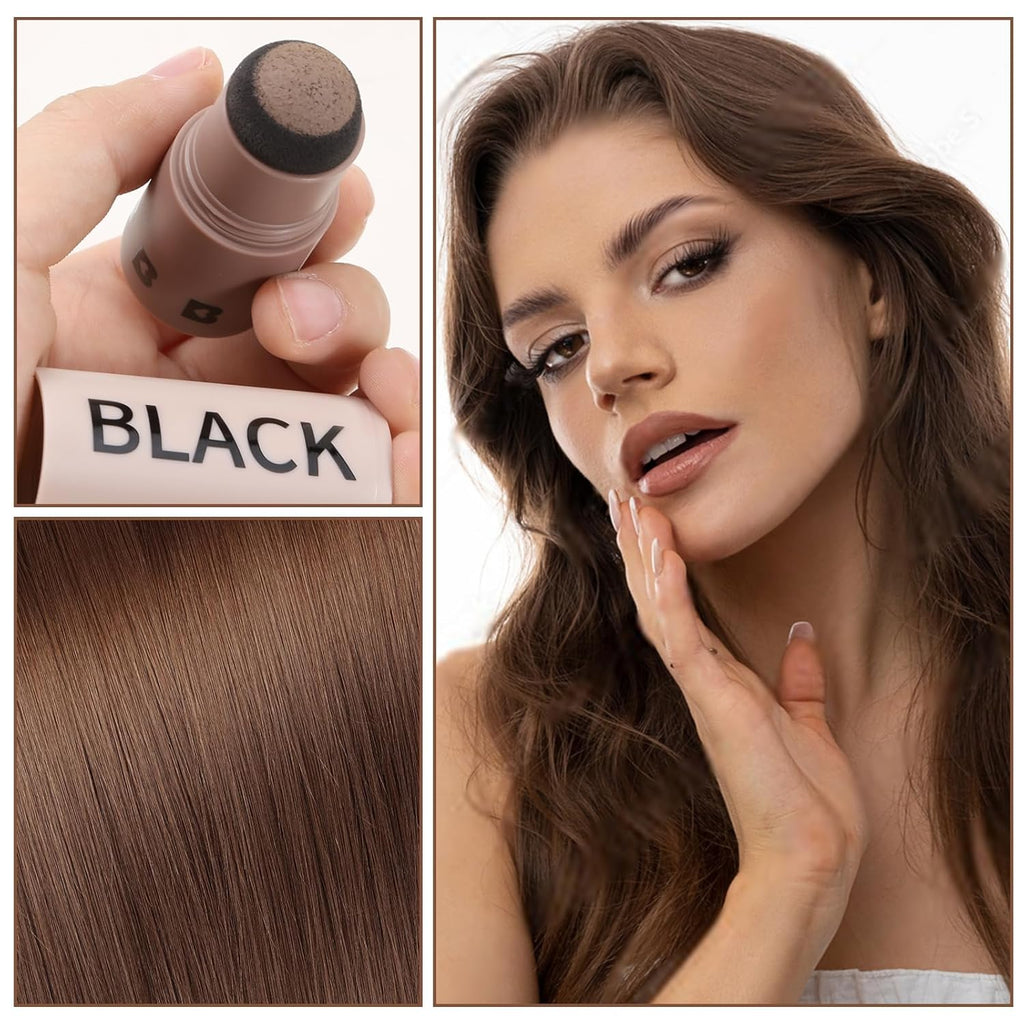 Hairline Powder Stick, Root Touch up and Hair Shadow Powder Stick, Waterproof Hairline Filler to Cover Gray Hair, Thinning Hair
