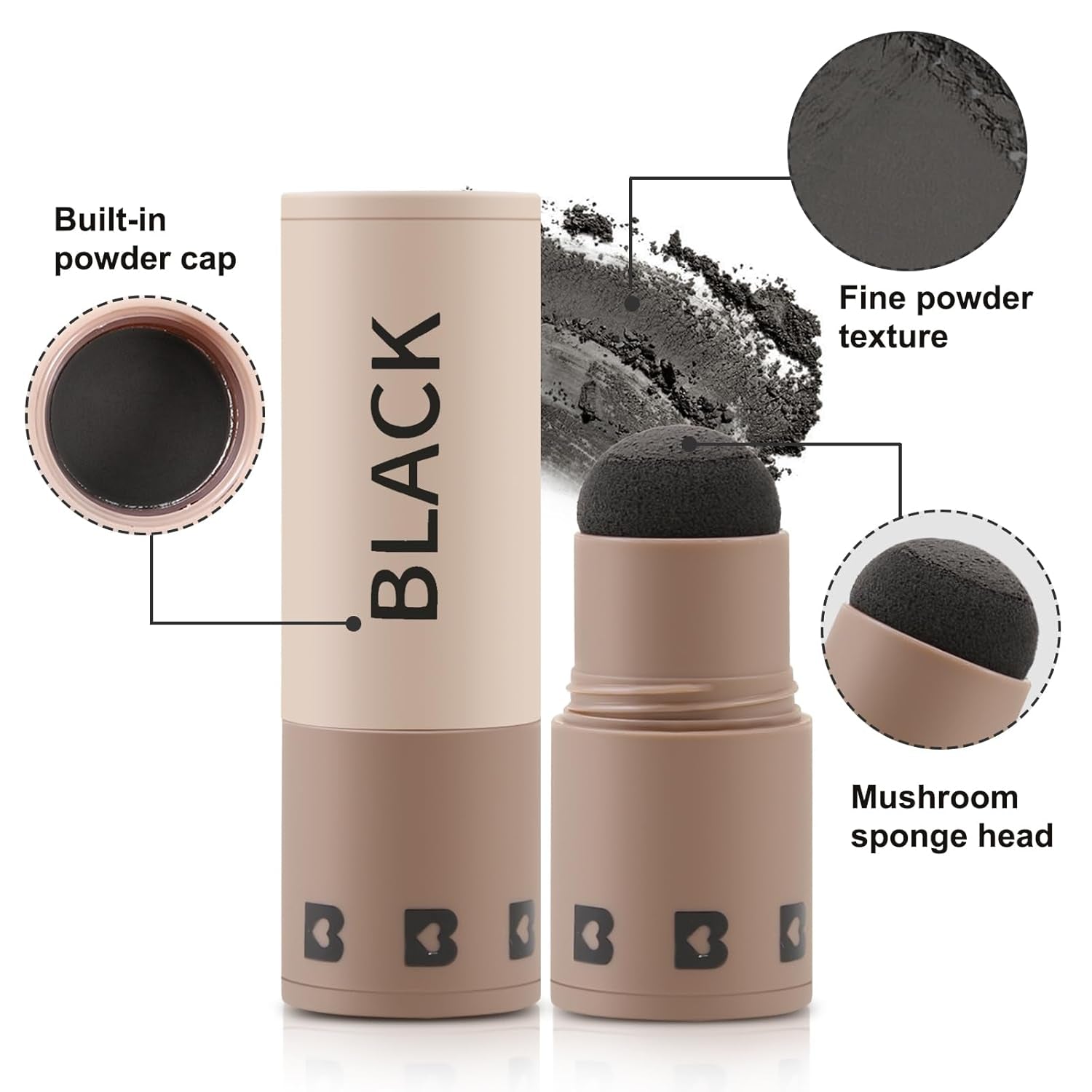 Hairline Powder Stick, Root Touch up and Hair Shadow Powder Stick, Waterproof Hairline Filler to Cover Gray Hair, Thinning Hair